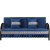 雪玉兰棉麻沙发垫无扶手折叠沙发套罩通用简易沙发床垫四季高档型1.5/1. 波浪绿(AB版随机发) 55*150cm含花边0.55米沙发用