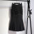 名峥2024夏季一步裙一片式半身裙级感垂感鱼尾裙西装女设计感小众褶皱 黑色 S 建议8595斤