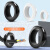 仁电快装单面护线圈橡胶单边护线环配电箱柜孔塞电缆密封过线环 Φ6开孔8（100个） 黑色 