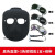 电焊面罩头戴式防烤脸焊帽电焊眼镜焊工轻便透气防护焊工面罩 新型黑色罩体+3色眼镜+绑带