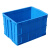 加厚塑料周转箱长方形特大号工业箱子带盖胶框储物框大收纳盒筐子 蓝色(无盖) 外径长宽高350*265*125