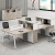 帝远职员办公桌椅组合简约2/4双人位员工位钢架卡座公司电脑桌子带柜 1.2米单人位
