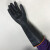 耐酸碱工业黑色橡胶手套加厚加大防化学防污抗腐蚀劳保手套 耐酸碱手套55CM一双装 XL