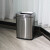 迪恩斯（DEANS）不锈钢欧式垃圾桶方形奢华客厅厨房家庭用卫生间厕所小号无盖卧室8L 不锈钢
