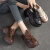 森罗 帕拉（Senro pala）2023秋季新款厚底休闲老爹鞋时尚复古舒适单鞋时装女鞋 米白色 34