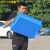 长方形塑料矮周转箱加厚浅盘食品箱豆腐箱面条箱面包箱扁平塑料盒 443314m蓝外径长宽高（无盖）