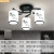 新中式吊灯客厅灯现代简约美式卧室灯具中国风禅意防尘北欧餐厅灯 防尘3头LED白光配16W灯泡