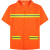 环卫短袖工作服夏装上衣 园林绿化半袖工作服 橘色公路养护反光衣 绿色上衣 170/84A