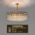 伦西亚（LUNXIYA）轻奢吊灯后现代水晶灯客厅灯简约圆形餐厅卧室灯新款广东中山灯具 烟灰-直径80cm+三色LED