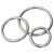 海斯迪克 HK-5120 304不锈钢实心圆环 装饰环 吊环 O型环 不锈钢圈焊接钢环 M5×50（10个）