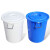 富都华创 加厚160L白色带盖 大号塑料桶 圆形收纳桶大容量水桶酒店厨房工业环卫物业垃圾桶 FDHC-ST-104