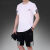 阿迪达斯运动三叶草夏季冰丝运动套装男insT恤速干条纹全套短袖短裤 时尚白色 L (100-120斤可穿)