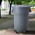 垃圾桶大号商用带轮子塑料户外环卫桶带盖餐饮加厚移动式圆形桶 80L垃圾桶（带轮子深灰色）