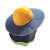 大杨安全帽遮阳帽檐+围脖 工地反光防晒罩遮阳板933 1套 深蓝色
