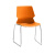 办公椅批发塑料培训椅可叠加学生培训椅实心钢筋椅子批发 橙色U型脚