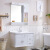 卫浴pvc小户型浴室柜组合卫生间洗漱台洗脸池洗手盆台盆吊柜镜柜 7009+0.7米+全套配件