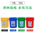 大号户外塑料垃圾桶垃圾彩色分类厨余带盖商用餐饮室外专用桶 18升-红色+标签_（有害垃圾）