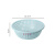 洗菜篮塑料圆形家用厨房大号蔬菜沥水篮三件套镂空水果盆配 [小号]蓝色(1个装)