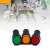 LED电源运行指示信号灯/220/24/12/380V电箱小型红绿16MM 6点3V 红开孔16