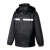 百舸 高速交通巡逻分体式雨衣雨裤套装加厚救援反光雨衣可定制 黑色 XL 