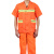 环卫工人衣服工作服长袖套装春秋公路养护园林服装反光条短袖夏 橘色短袖制服呢（套装） 大码