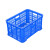 英达斯贝克 加厚塑料胶筐周转箱蔬菜运输筐鸡蛋箱大号收纳货框箩筐网眼快递框 5㎏网眼-蓝 365*235*175mm