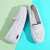  安巧象 护士鞋镂空透气气垫软底透气厚底防滑坡跟医护工作白鞋 白色镂空 41 