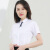丰讯竹纤维女士夏季短袖翻领纯色衬衫上衣团购 白色女短DZ501 35