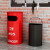 工业风复古垃圾桶营地创意健身房烟灰个性油桶可乐罐户外商用大号 白70cm高
