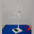 沃嘉定制适用发电风车模型金属太阳能风机模型仿真风车玩具摆件风能工艺品 白色