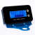 IPX防水电动车电量表显示器汽车电瓶铅酸锂电池电量显示表-V 防水蓝带温度+支架 40厘米线
