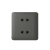 simon 四孔插座 插座面板i6系列荧光灰色墙壁暗装定制