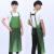 加厚背心式防水围裙长款男女厨房水产工作服耐用耐酸碱防油皮围腰 pvc带兜防水围裙 ：绿色