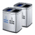 兰诗（LAUTEE）LK1002 不锈钢垃圾桶酒店双分类垃圾箱不锈钢户外回收箱二分类桶 12L
