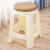 塑料凳子简约客厅熟胶加厚圆凳浴室防滑高板凳经济型餐桌椅子 北欧灰大号2020款