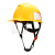 佳护佳护 abs工程头盔领导建筑工地施工安全帽监理电力工程帽国标 桔色 均码