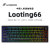 looting66键东北磁轴键盘透光键帽RT模式游戏机械键盘 looting66黑色