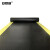 安赛瑞 PVC防滑地垫 车间过道工业地板垫 0.9×5m 带黄色警示边钢板纹 人字钢板纹塑料耐磨地垫 黑色 710950