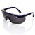 安美尚（ams）AL026 防冲击眼镜 防紫外线防刮擦安全防护眼镜不防雾蓝色镜框 定做 罗卡 灰色镜片 10副