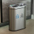 定制室内不锈钢分类垃圾桶公共场合大号电梯口带烟灰缸立式果皮箱 方形分类