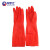 帮手仕手套 BSS-HY011 加长加厚乳胶手套 防水耐磨防滑 清洁 水产工作 38cm红色10副/捆  L