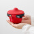 哲品家居一品盖碗旅行茶具套装2人便携户外带茶具包现代茶具整套 红色