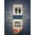 亚克力三角双面洗手间指示牌D发光门牌卫生间导向标识 单面女卫(蓝色)