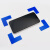 冰禹 四角定位贴50个 5*2CM 桌面地面6S管理贴纸定位标签地贴 蓝色L型 BYP-29