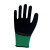海斯迪克 13针尼龙浸胶乳胶发泡手套 绿纱黑半挂挂胶手套