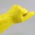 冰禹 加厚牛筋乳胶手套 耐磨清洁劳保手套 黄色 M码5双 BH-489