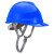援邦 货车用安全帽工地工程施工防砸防摔透气安全帽 V型安全帽透气插扣蓝色