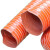 红色高温风管/矽硅胶排风软管硫化耐温300度硫化钢丝热风管送风管定制 内径115毫米/根4米
