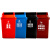 干湿分类垃圾桶大小号40升20L黑色户外可回收箱弹翻盖家商用餐饮 60升加厚桶-红色有盖 有害垃圾