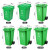 领象 全国标准分类垃圾桶大号 户外环卫大垃圾桶加厚物业小区分类塑料带盖垃圾桶 蓝色100L可回收